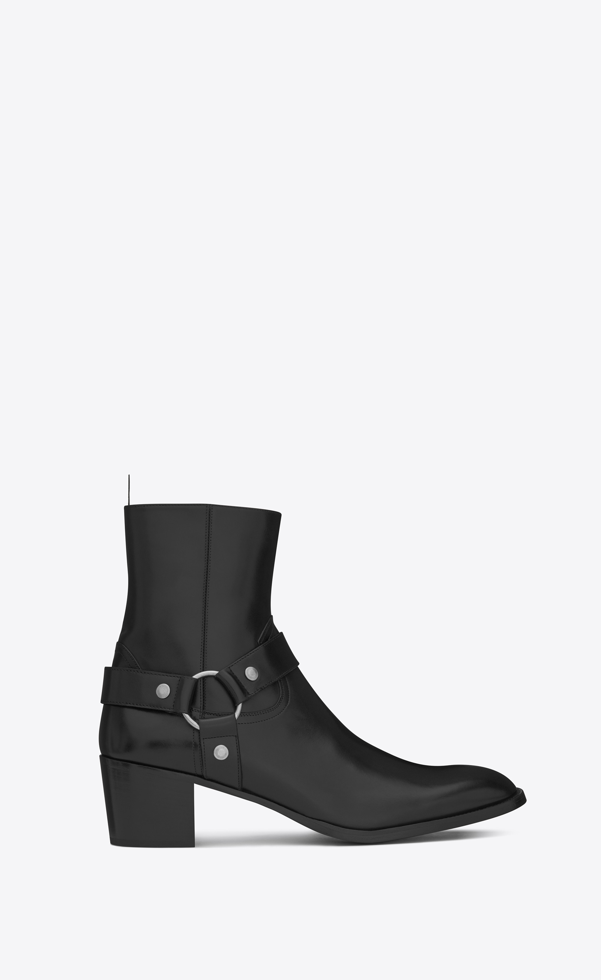 Saint Laurent Classic WYATT 60 Harness Boot In Black Leather | YSL.com