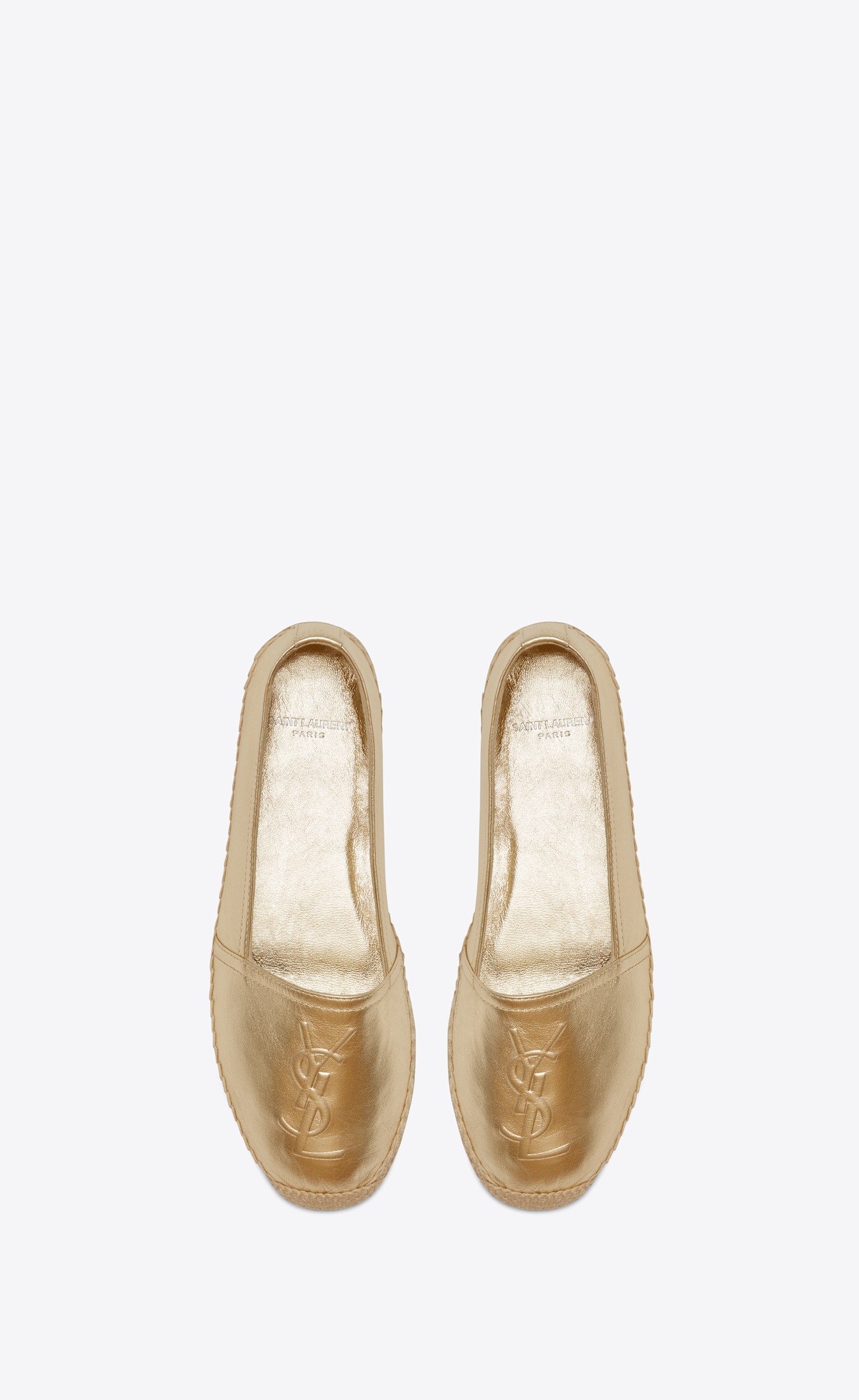 saint laurent gold espadrilles