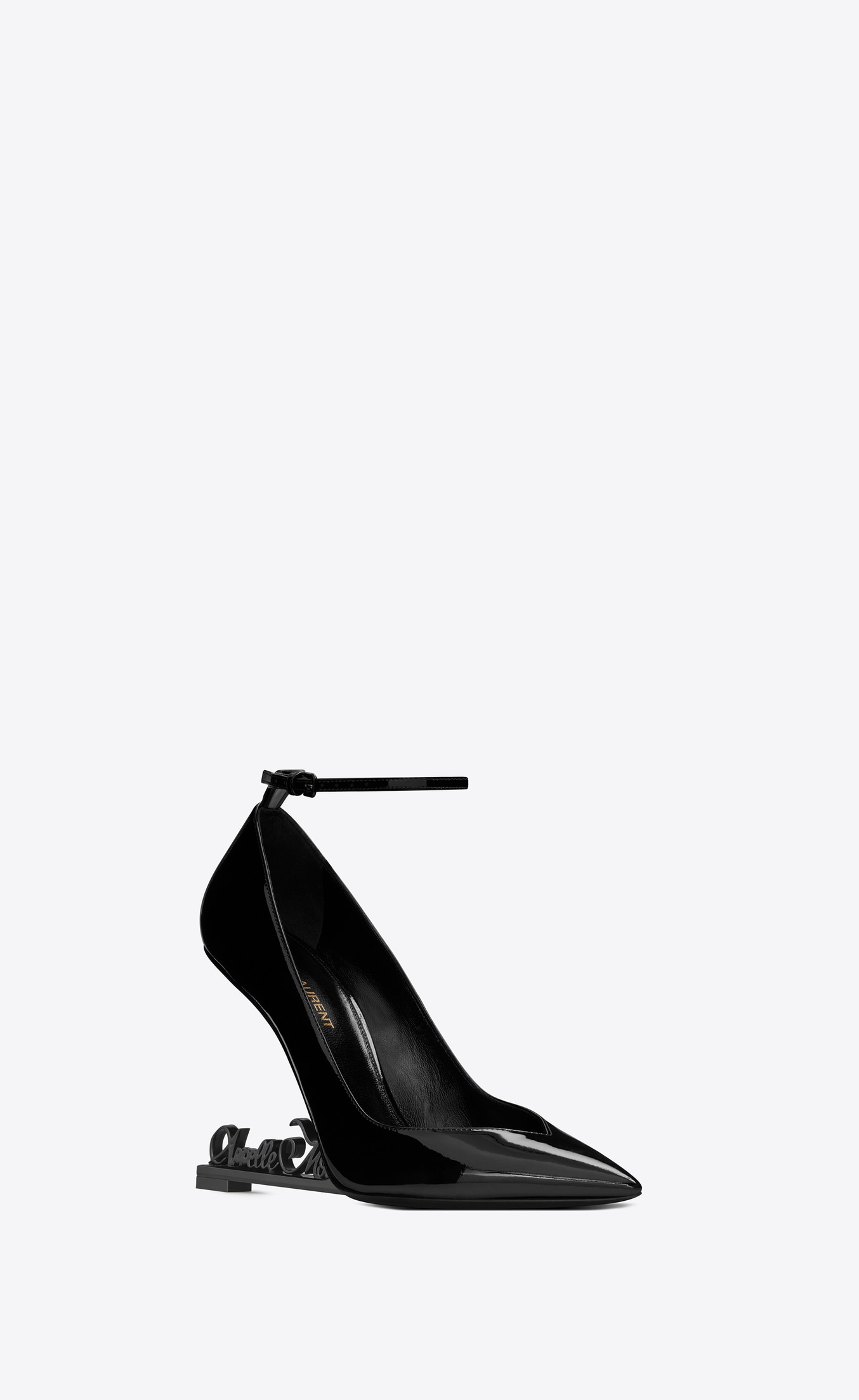 Saint Laurent ‎OPYUM 105 Pump In Black Patent Leather And APPELLE MOI ...