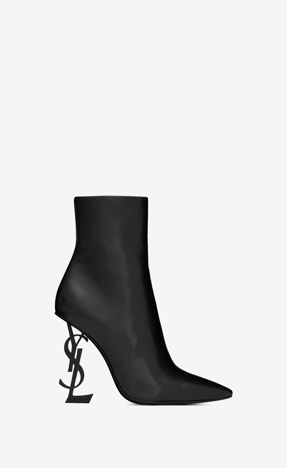 Saint Laurent ‎Opyum Ankle Boot In Leather With Black Heel ‎ | YSL.com