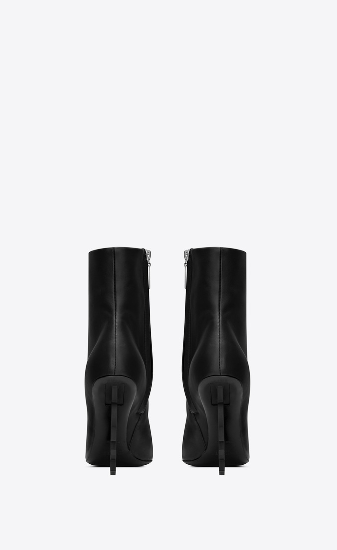 opyum ankle boots in leather with black heel