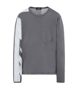 STONE ISLAND SHADOW PROJECT 20210 PRINTED LS CATCH POCKET-T Long sleeve t-shirt Man Grey