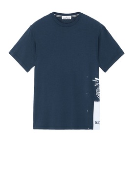 STONE ISLAND 2NS83“DRONE ONE” Short sleeve t-shirt Man Marine Blue