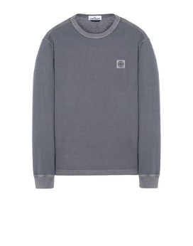 STONE ISLAND 22057 ‘FISSATO’ DYE TREATMENT Long sleeve t-shirt Man Blue Grey