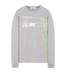 STONE ISLAND 2ML82“ACQUADRONE THREE” Long sleeve t-shirt Man Dust Grey