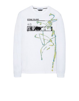 STONE ISLAND 2ML82“ACQUADRONE THREE” Langärmliges Shirt Herr Weiß