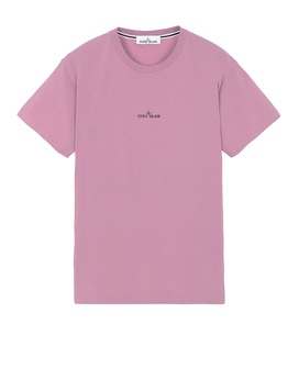STONE ISLAND 2NS84“DRONE TWO” Short sleeve t-shirt Man Pink Quartz