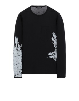 STONE ISLAND SHADOW PROJECT 20215 PRINTED LS CATCH POCKET-T1 Long sleeve t-shirt Man Black
