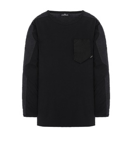 STONE ISLAND SHADOW PROJECT 20411 LONG SLEEVE-T WITH CATCH POCKET Long sleeve t-shirt Man Black