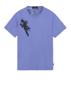 STONE ISLAND SHADOW PROJECT 20110 PRINTED SS T-SHIRT Short sleeve t-shirt Man Lavender