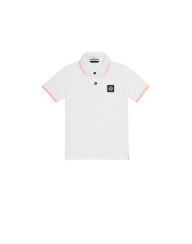 STONE ISLAND JUNIOR 21348 Polo 衫 男士 白色
