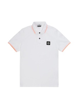 STONE ISLAND JUNIOR 21348 Polo shirt Man White