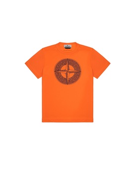 STONE ISLAND JUNIOR 21658 短袖 T 恤 男士 荧光橙色