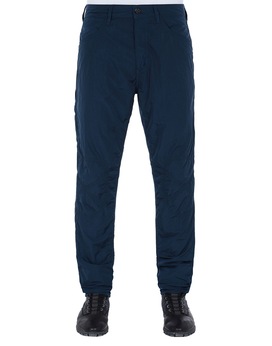STONE ISLAND J03J2 NYLON TELA-TC RE-T TROUSERS - 5 POCKETS Man Marine Blue