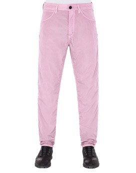 STONE ISLAND J02J2 NYLON TELA-TC TROUSERS - 5 POCKETS Man Pink Quartz