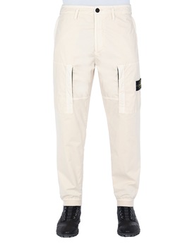 STONE ISLAND 30107 MUSSOLA GOMMATA + STRETCH COTTON TWILL-TC Trousers Man Beige