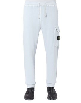 STONE ISLAND 65760 T.CO+OLD Fleece Trousers Man Baby Blue