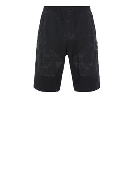 STONE ISLAND SHADOW PROJECT L0201 STRIPED BERMUDAS SHADOW PROJECT BERMUDA SHORTS Man Black