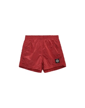 STONE ISLAND JUNIOR B0213 NYLON METAL 平角沙滩裤 男士 珊瑚色