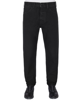 STONE ISLAND J02J1 PANAMA PLACCATO RE-T TROUSERS - 5 POCKETS Man Black