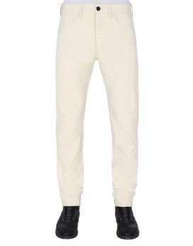 STONE ISLAND J01J1 PANAMA PLACCATO SL TROUSERS - 5 POCKETS Man Beige