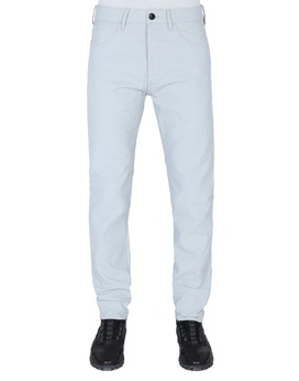 STONE ISLAND J01J1 PANAMA PLACCATO SL TROUSERS - 5 POCKETS Man Baby Blue