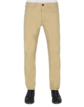 STONE ISLAND J01J1 PANAMA PLACCATO SL TROUSERS - 5 POCKETS Man Dark Beige