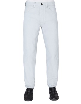 STONE ISLAND J02J1 PANAMA PLACCATO RE-T TROUSERS - 5 POCKETS Man Baby Blue