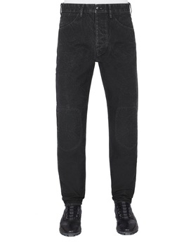 STONE ISLAND J03J1 PANAMA PLACCATO RE-T TROUSERS - 5 POCKETS Man Black