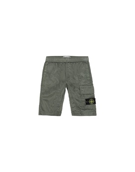 STONE ISLAND JUNIOR L0315 NYLON METAL RIPSTOP 百慕大短裤 男士 鼠尾草色