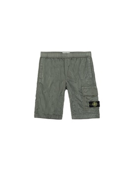 STONE ISLAND JUNIOR L0315 NYLON METAL RIPSTOP 百慕大短裤 男士 鼠尾草色