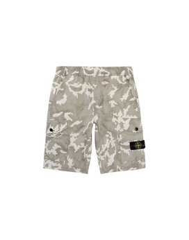 STONE ISLAND JUNIOR L0737 CAMOUFLAGE 百慕大短裤 男士 米色