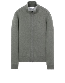STONE ISLAND 540D3 Cardigan Man Olive Green