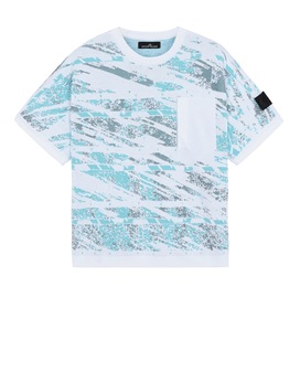 STONE ISLAND SHADOW PROJECT 502A3 GRAPHIC SHORT SLEEVE KNIT Sweater Man White