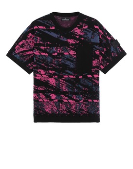 STONE ISLAND SHADOW PROJECT 502A3 GRAPHIC SHORT SLEEVE KNIT Sweater Man Black