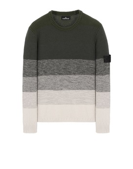 STONE ISLAND SHADOW PROJECT 507A4 GRADIENT KNIT CREWNECK Sweater Man Olive Green