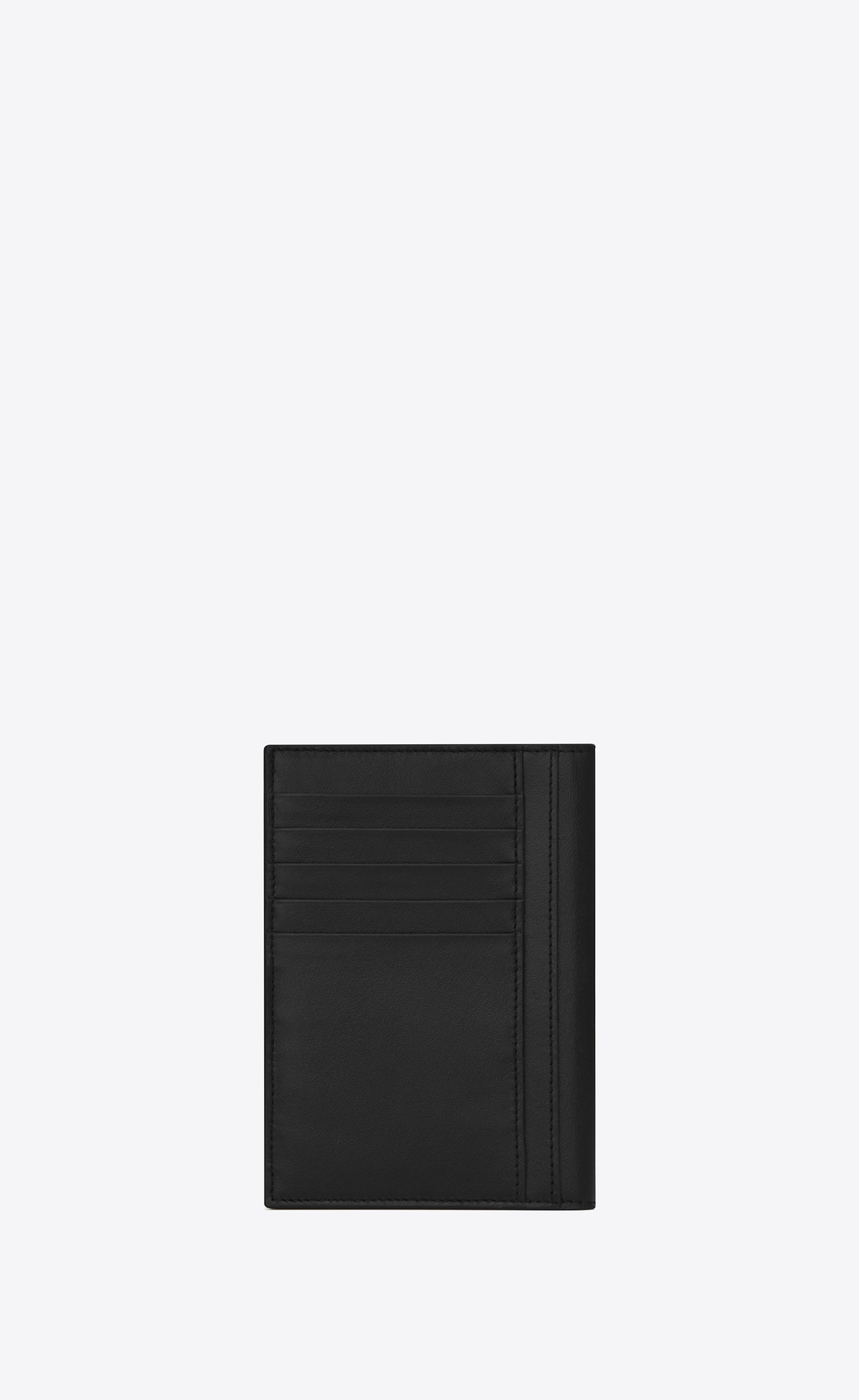 Saint Laurent Saint Laurent Print Passport Case In Black Leather