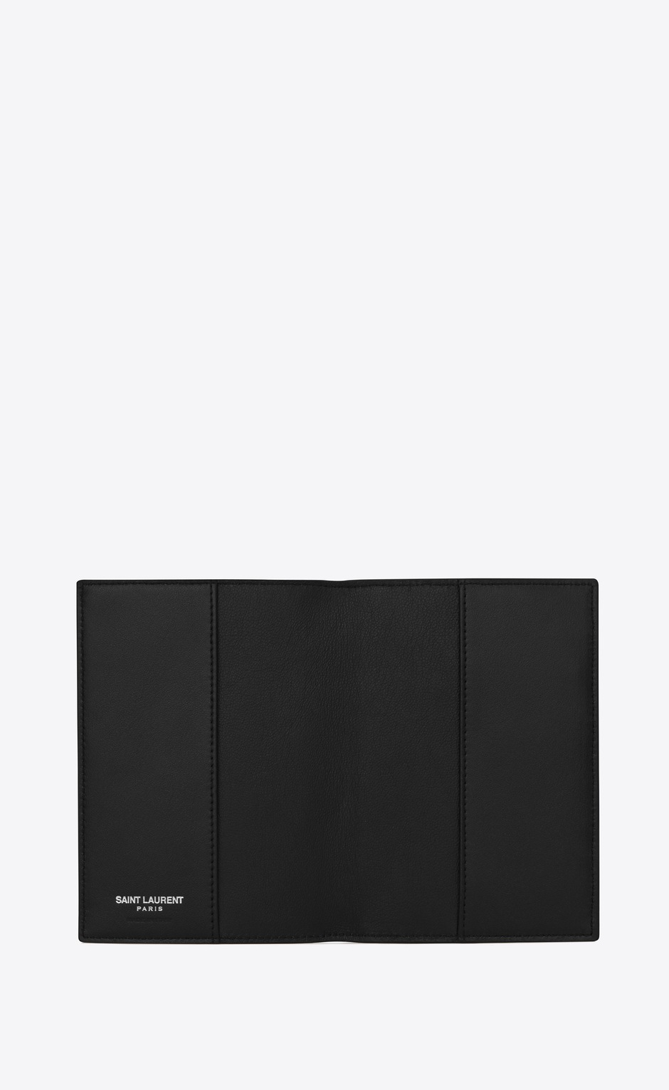 Saint Laurent Saint Laurent Print Passport Case In Black Leather