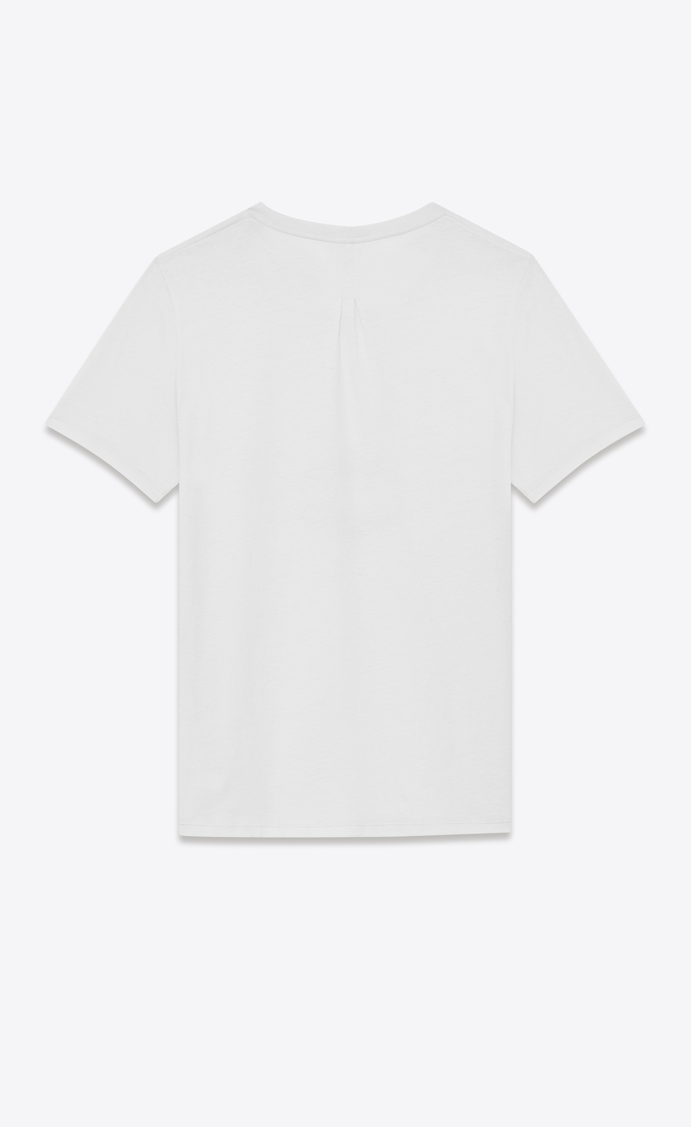 Saint Laurent PALLADIUM T Shirt In Ivory And Black Cotton Jersey | YSL.com