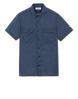 STONE ISLAND 12715 Short sleeve shirt Man Marine Blue