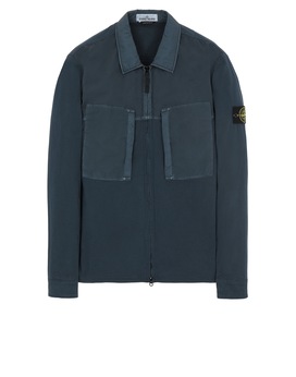STONE ISLAND 10207 OVER SHIRT Man Marine Blue