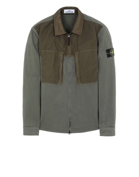 STONE ISLAND 10207 OVER SHIRT Man Olive Green
