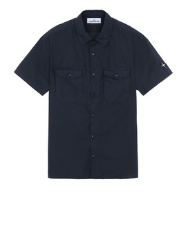 STONE ISLAND 12710 Short sleeve shirt Man Dark blue