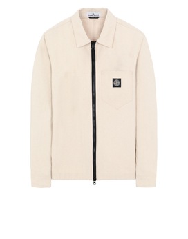STONE ISLAND 106J1 PANAMA PLACCATO OVER SHIRT Man Beige