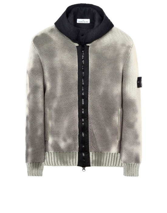 stone island white cardigan