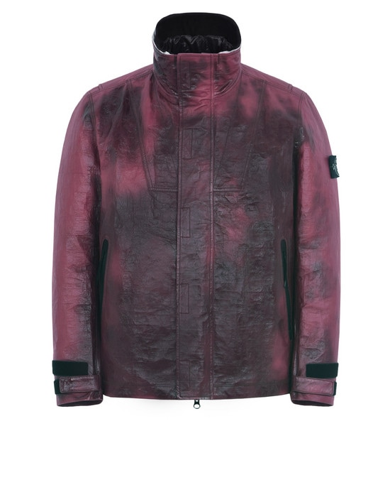 Stone Island Ice Jacket In Dyneema Bonded Leather Official Stone Island Leather Jacket 00199 Ice In Dyneema Bonded