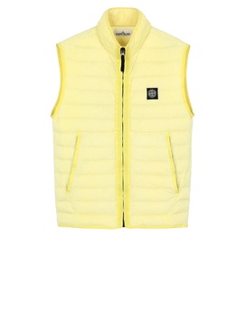 STONE ISLAND G0125 LOOM WOVEN DOWN CHAMBERS STRETCH NYLON-TC Waistcoat Man Lemon