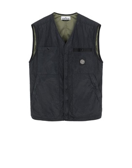 STONE ISLAND G0229 S.I.PA/PL SEERSUCKER-TC Weste Herr Schwarz