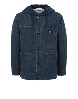 STONE ISLAND 428J1 PANAMA PLACCATO Jacket Man Marine Blue