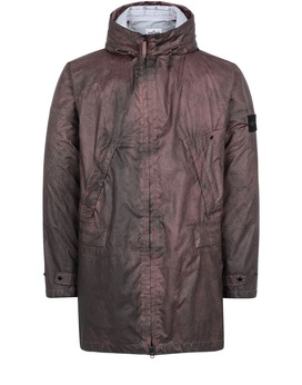 STONE ISLAND 70124 MEMBRANA 3L WITH DUST COLOUR FINISH Mid-length jacket Man MAHOGANY BROWN